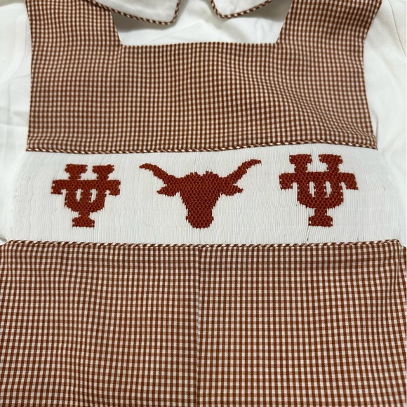 Vive La Fete University of Texas Longhorns Short Overalls Size 4T NWT - Picture 7 of 10